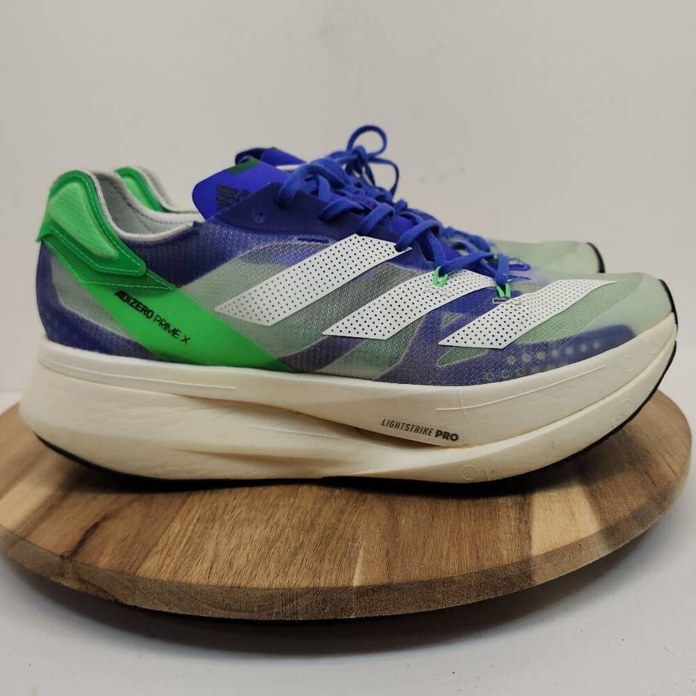 adidas Adizero Prime X 'Sonic Ink Screaming Green' Mens Size 8.5